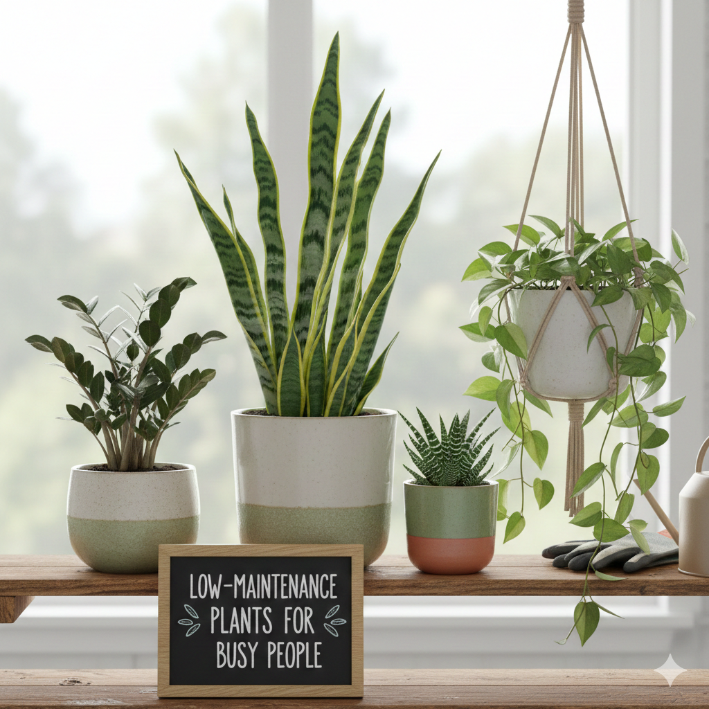 low maintenance plants for busy people at home