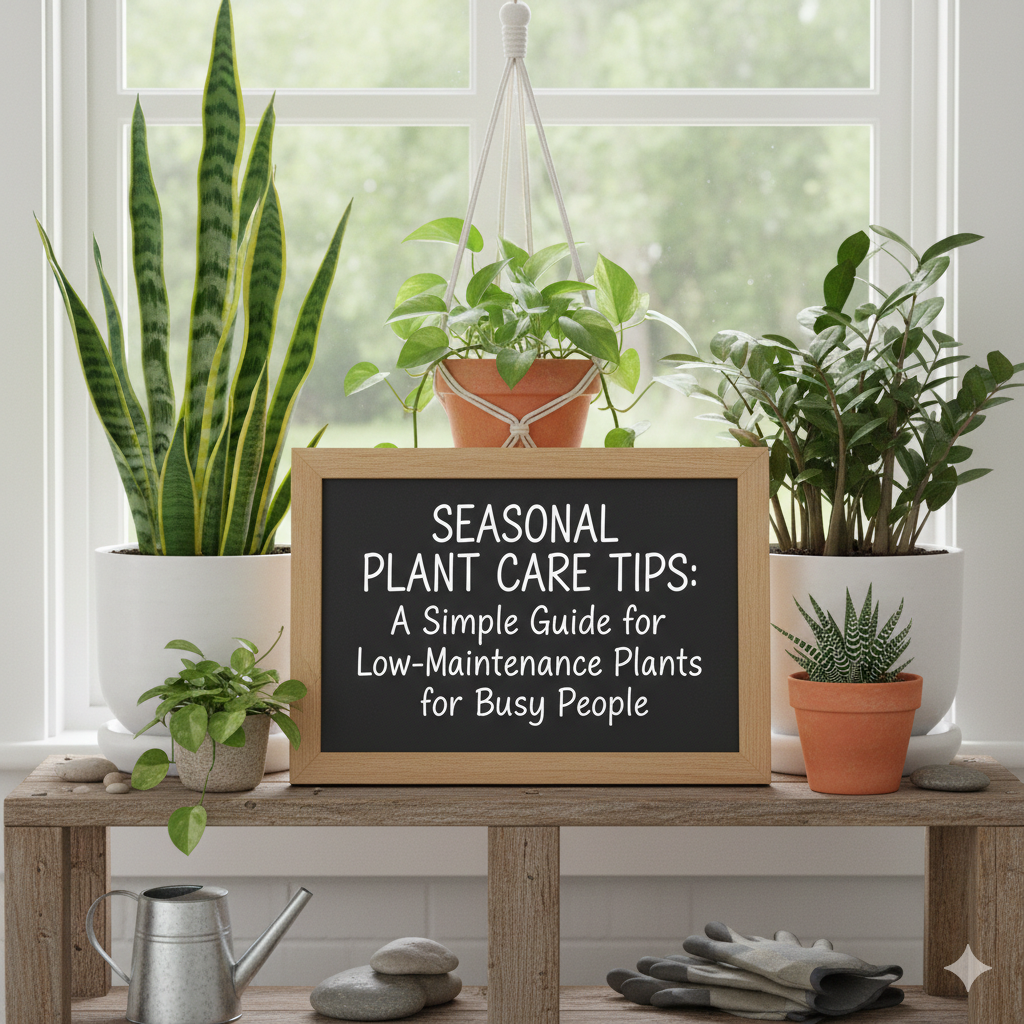 Seasonal plant care tips for low maintenance plants for busy people